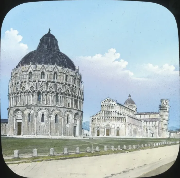 Framed Print : Italy - Pisa - Baptistery - Cathedral - and Leaning Tower Framed Print : Italy - Pisa - Baptistery - Cathedral - and Leaning Tower