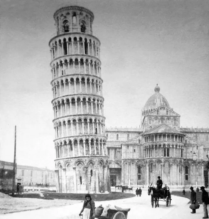 Framed Print : Italy Pisa leaning tower pre-1900 Framed Print : Italy Pisa leaning tower pre-1900