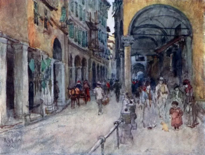 Framed Print : Italy / Pisa Street 1905 Framed Print : Italy / Pisa Street 1905