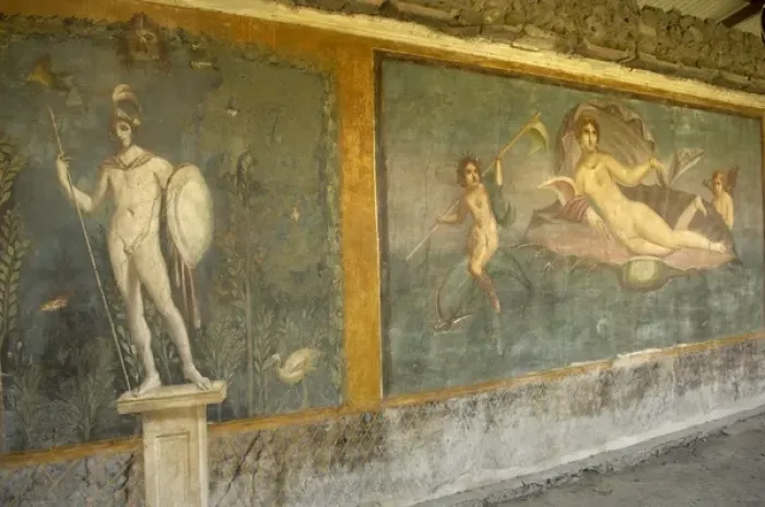 Framed Print : ITALY. Pompeii. Frescoes in the House of Venus in Framed Print : ITALY. Pompeii. Frescoes in the House of Venus in