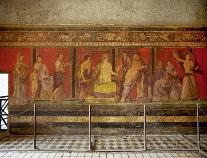 Framed Print : Italy, Pompeii. Villa of the Mysteries Framed Print : Italy, Pompeii. Villa of the Mysteries