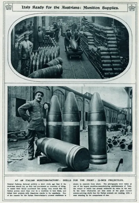Framed Print : Italy ready for the Austrians: munition supplies 1917 Framed Print : Italy ready for the Austrians: munition supplies 1917