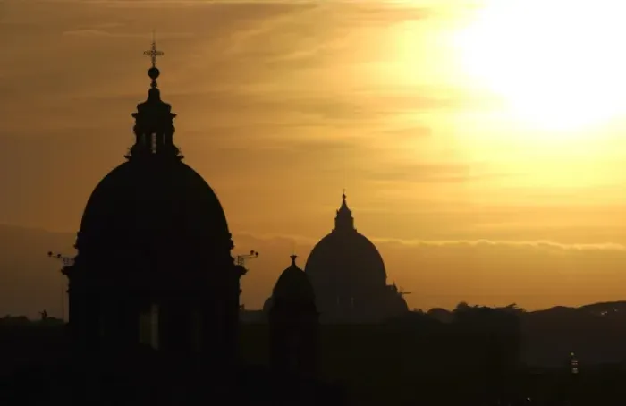 Framed Print : Italy. Rome. Basilica of San Carlo al Corso at sunset. Backl Framed Print : Italy. Rome. Basilica of San Carlo al Corso at sunset. Backl