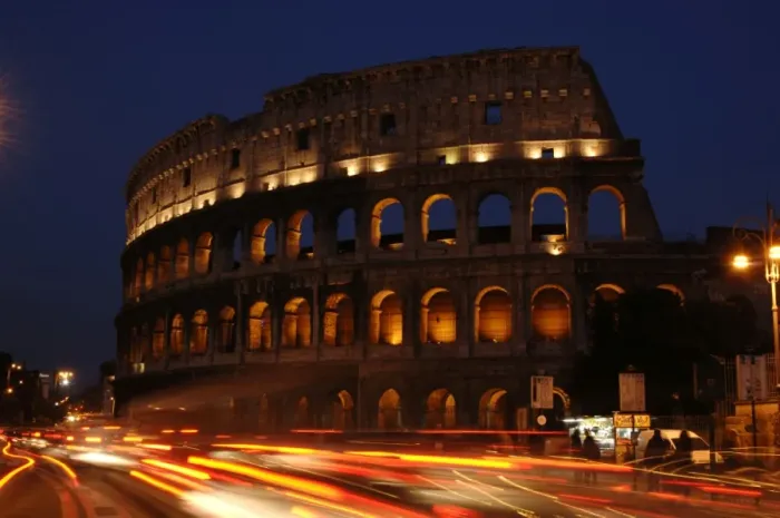 Framed Print : Italy. Rome. The Colosseum. 1st century A. C. Nocturnal view Framed Print : Italy. Rome. The Colosseum. 1st century A. C. Nocturnal view
