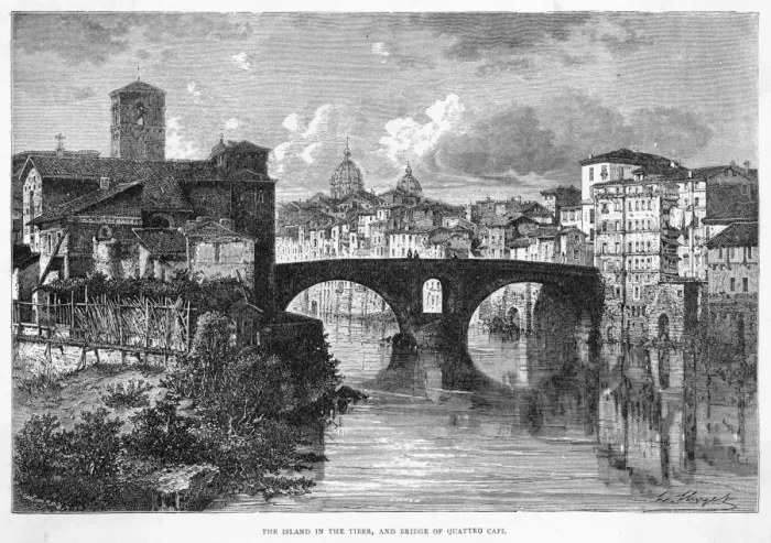 Framed Print : Italy Rome Isola Tiber Framed Print : Italy Rome Isola Tiber