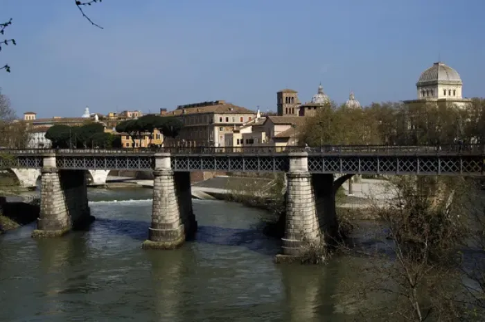 Framed Print : Italy. Rome. Palatine Bridge, 1886-1890. By Angelo Vescovali
