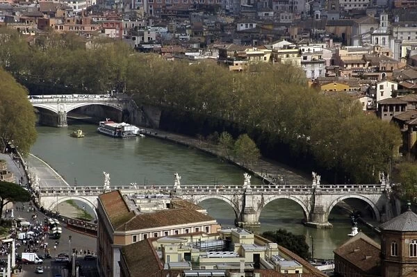 Italy. Rome. Panorama with Tiber river