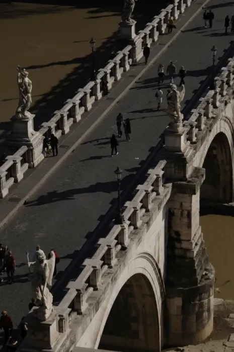 Framed Print : Italy. Rome. Saint Angelo Bridge (1668-1671). Aerial view Framed Print : Italy. Rome. Saint Angelo Bridge (1668-1671). Aerial view