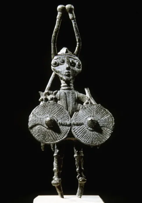 Framed Print : Italy. Sardinia. Nuragic civilization. Statuette of a warrio