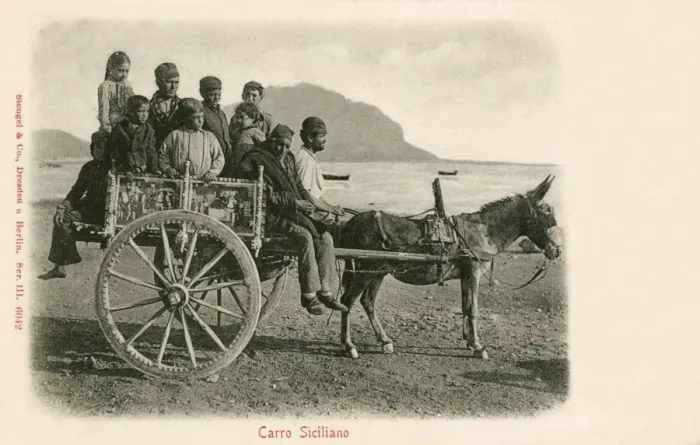 Framed Print : Italy - Sicilian Donkey Wagon (Carro)