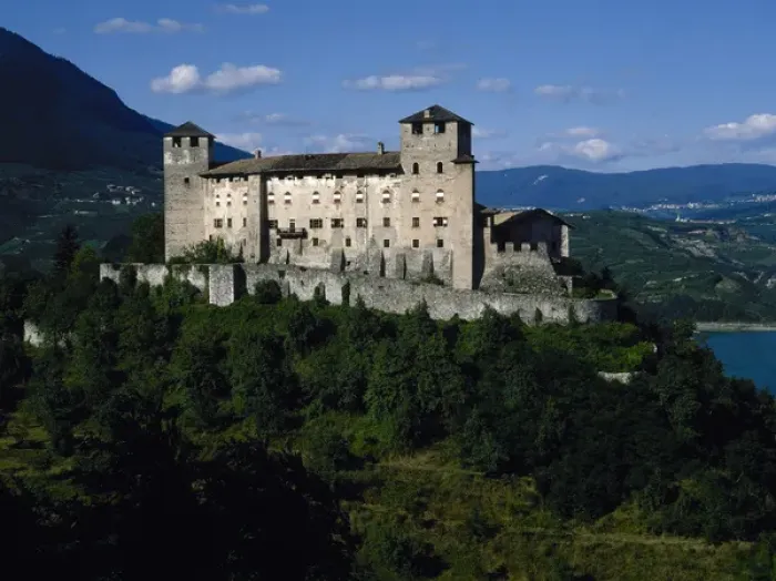 Framed Print : Italy. Trentino Alto Adige. Cles Castle and Lake Santa Giust Framed Print : Italy. Trentino Alto Adige. Cles Castle and Lake Santa Giust