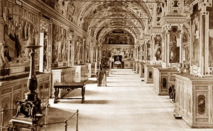Framed Print : Italy Vatican Library pre-1900 Framed Print : Italy Vatican Library pre-1900