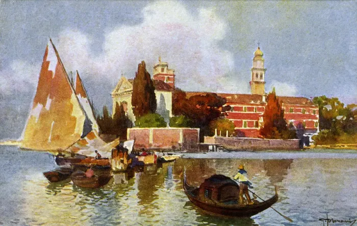 Framed Print : Italy - Venice Lagoon - San Lazzaro degli Armeni Framed Print : Italy - Venice Lagoon - San Lazzaro degli Armeni