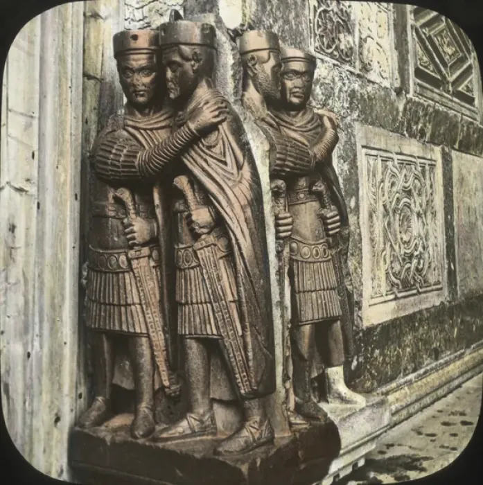 Framed Print : Italy - Venice - Reliefs in Porphyry of Knight Framed Print : Italy - Venice - Reliefs in Porphyry of Knight