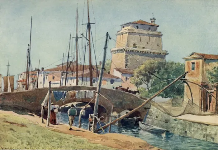 Framed Print : Italy / Viareggio 1890 Framed Print : Italy / Viareggio 1890