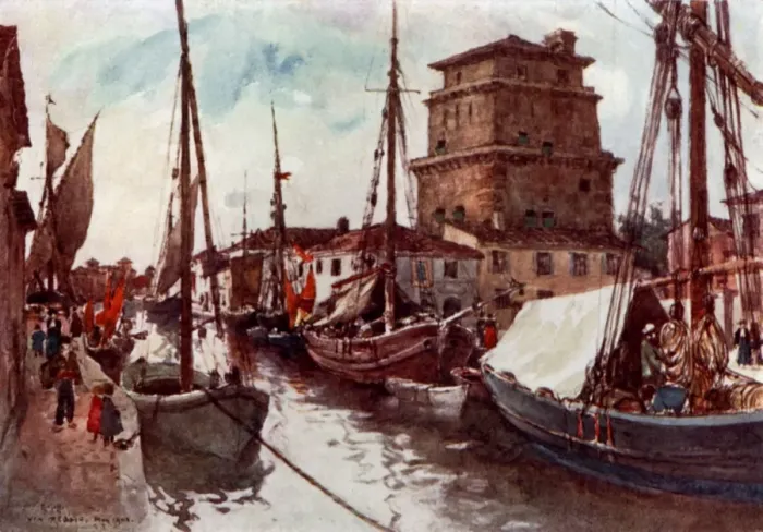 Framed Print : Italy / Viareggio Harbour Framed Print : Italy / Viareggio Harbour
