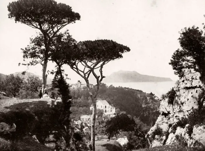 Framed Print : Italy - view towards the sea on the island of Capri Framed Print : Italy - view towards the sea on the island of Capri