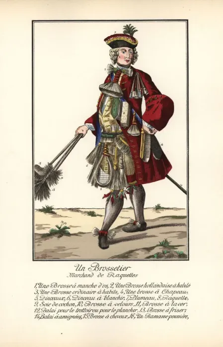 Framed Print : Itinerant seller of brushes and racquets Framed Print : Itinerant seller of brushes and racquets