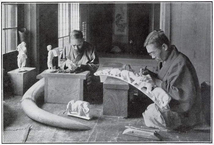 Framed Print : Ivory Cavers Workshop 1908 Framed Print : Ivory Cavers Workshop 1908