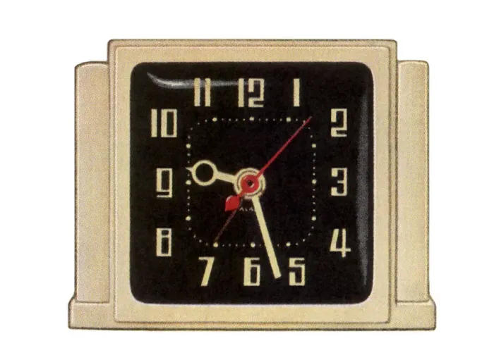 Framed Print : Ivory Desk Clock Date: 1950 Framed Print : Ivory Desk Clock Date: 1950