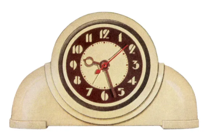 Framed Print : Ivory Round Clock Date: 1950 Framed Print : Ivory Round Clock Date: 1950