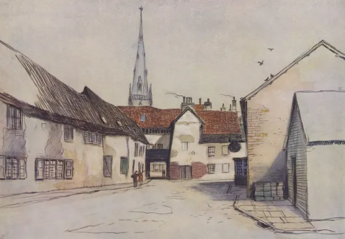 Framed Print : Ivychurch, Romney by Percy Home Framed Print : Ivychurch, Romney by Percy Home