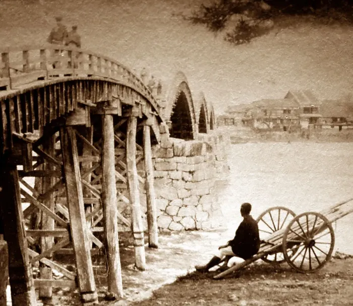 Framed Print : Iwakuni Bridge, Japan - pre 1900 Framed Print : Iwakuni Bridge, Japan - pre 1900