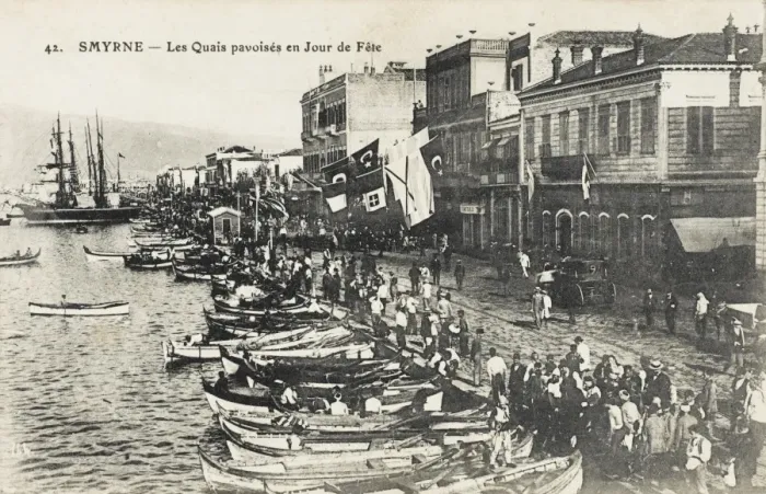 Framed Print : Izmir, Turkey - Quayside dressed with flags Framed Print : Izmir, Turkey - Quayside dressed with flags