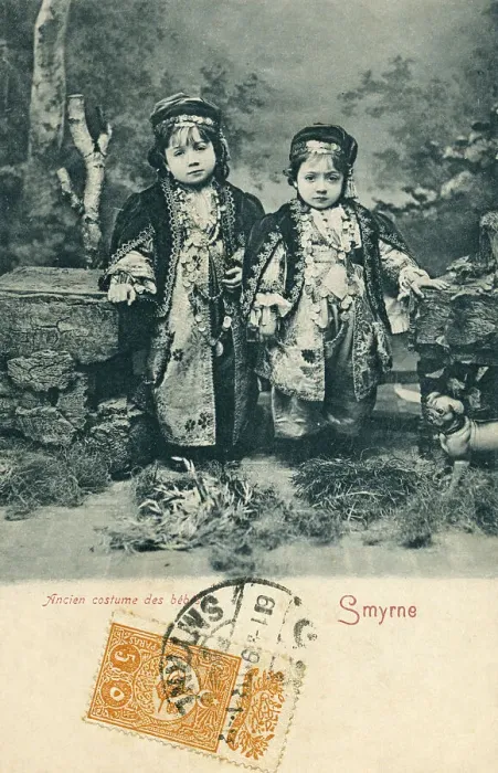 Framed Print : Izmir, Turkey - Two young toddlers in Traditional costume Framed Print : Izmir, Turkey - Two young toddlers in Traditional costume