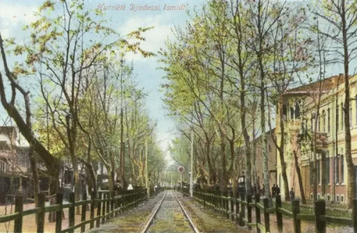 Framed Print : Izmit - Hamidiye Avenue with Railway line Framed Print : Izmit - Hamidiye Avenue with Railway line