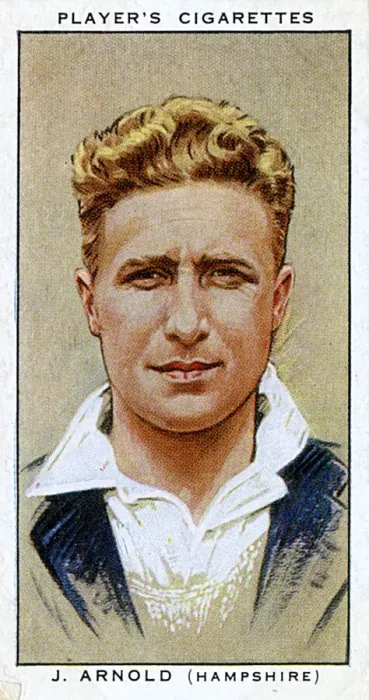 Framed Print : J Arnold, Hampshire County and England cricketer Framed Print : J Arnold, Hampshire County and England cricketer