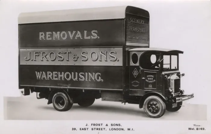 Framed Print : J Frost & Sons, removals lorry, London Framed Print : J Frost & Sons, removals lorry, London