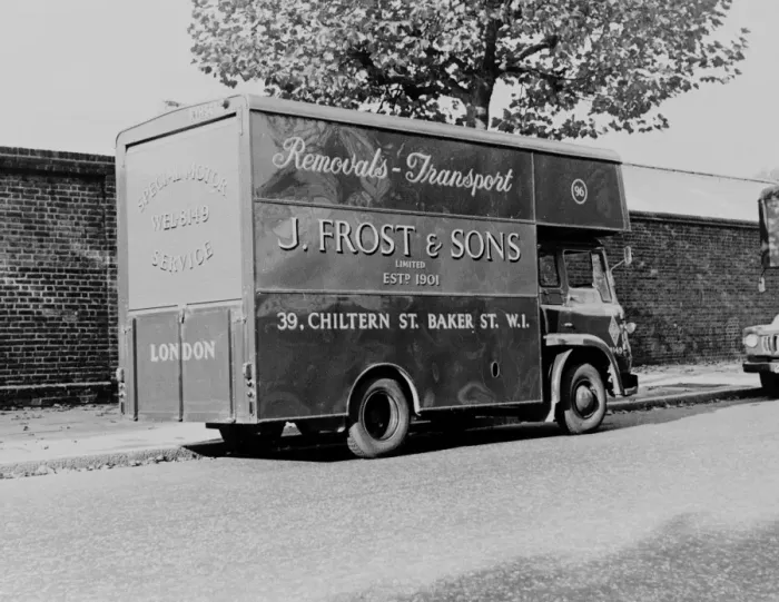 Framed Print : J Frost & Sons, removals lorry, London Framed Print : J Frost & Sons, removals lorry, London