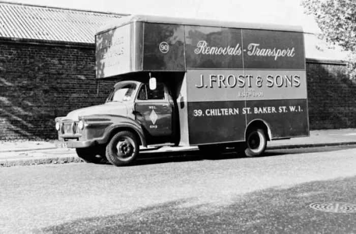 Framed Print : J Frost & Sons, removals lorry, London Framed Print : J Frost & Sons, removals lorry, London