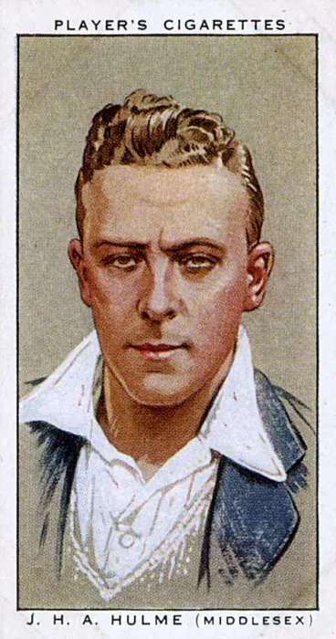 Framed Print : J H A Hulme, Middlesex County cricketer Framed Print : J H A Hulme, Middlesex County cricketer