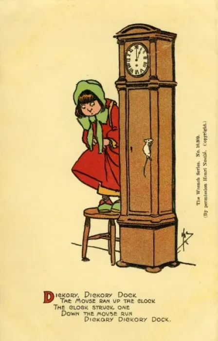 Framed Print : J Hassall. Dickory, dickory, dock Framed Print : J Hassall. Dickory, dickory, dock