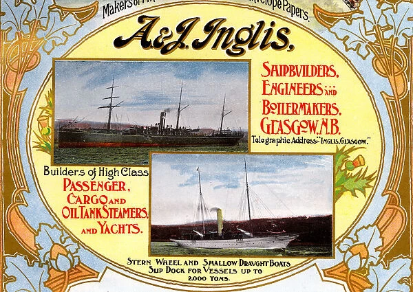 A & J Inglis, Steamer and Yacht Shipbuilders, Glasgow