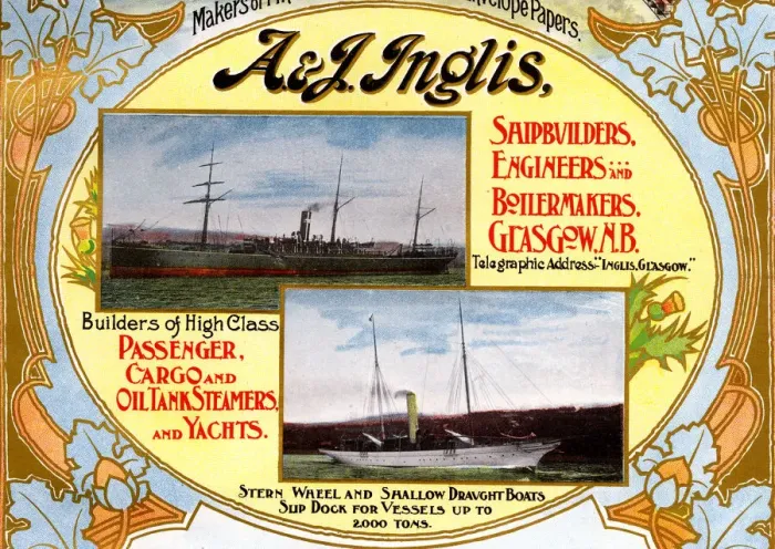Framed Print : A & J Inglis, Steamer and Yacht Shipbuilders, Glasgow Framed Print : A & J Inglis, Steamer and Yacht Shipbuilders, Glasgow