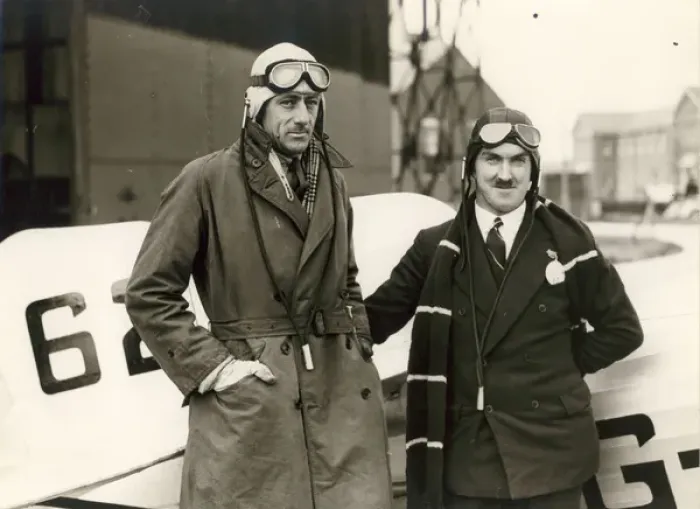 Framed Print : J K C Baines, right, and F / O H D Gilman Framed Print : J K C Baines, right, and F / O H D Gilman