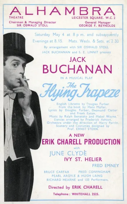 Framed Print : Jack Buchanan in The Flying Trapeze, Alhambra Theatre Framed Print : Jack Buchanan in The Flying Trapeze, Alhambra Theatre