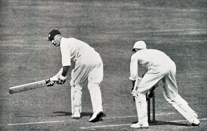 Framed Print : Jack Hobbs sweeps ball to long leg Framed Print : Jack Hobbs sweeps ball to long leg