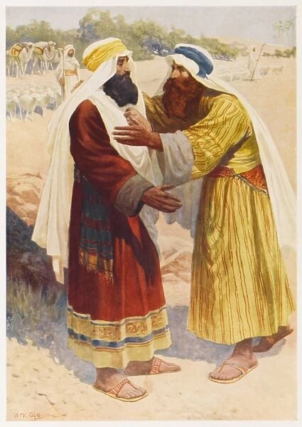 Jacob and Esau. Jacob and his brother Esau meet after many years, and are reconciled