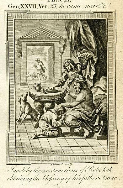 Jacob obtaining the blessing of his father Isaac