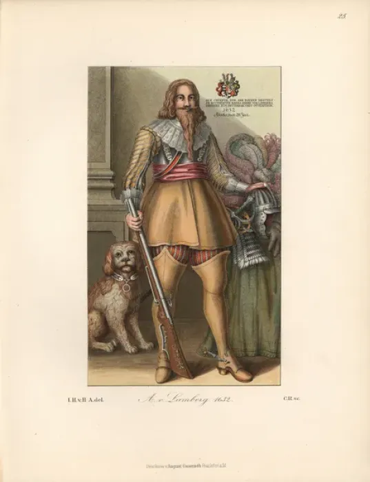 Framed Print : Jacob von Pallingen, died 1623, with his coat Framed Print : Jacob von Pallingen, died 1623, with his coat