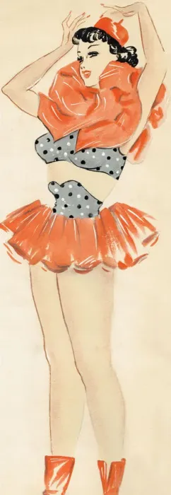 Framed Print : Jacqueline - Murrays Cabaret Club costume design