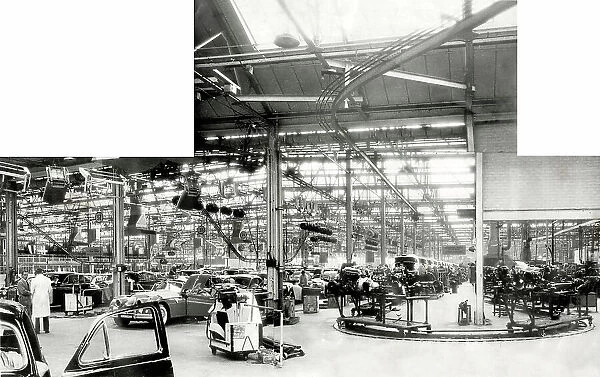 Jaguar factory, motor car assembly line, Coventry