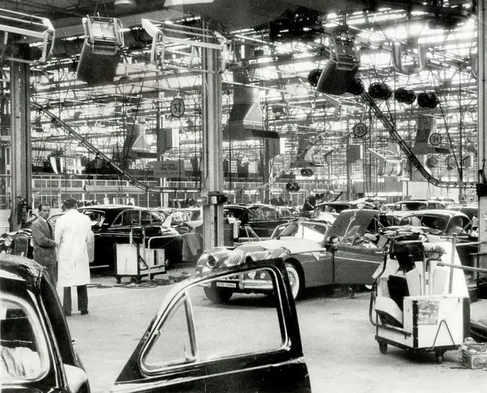 Framed Print : Jaguar factory, motor car assembly line, Coventry Framed Print : Jaguar factory, motor car assembly line, Coventry