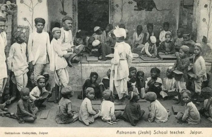 Framed Print : Jaipur, India - School Teacher and his class Framed Print : Jaipur, India - School Teacher and his class