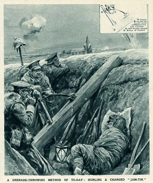 Jam-tin, hand-throwing grenade 1914