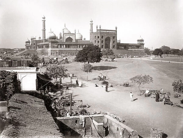 Jama Masjid, mosque Delhi, india, c. 1880 s